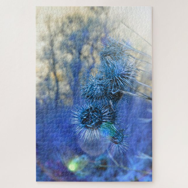Puzzle Chardon en violet (Vertical)