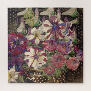Puzzle Charles Rennie Mackintosh - pétunias