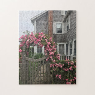 Puzzle Charming Coastal Cape Cod Cottage Rose Amusant
