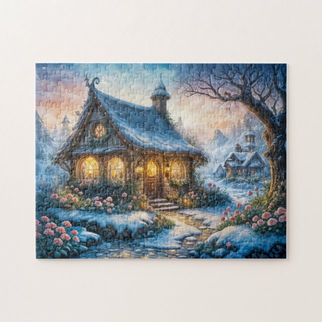 Puzzle Charming Winter Cottage (Horizontal)