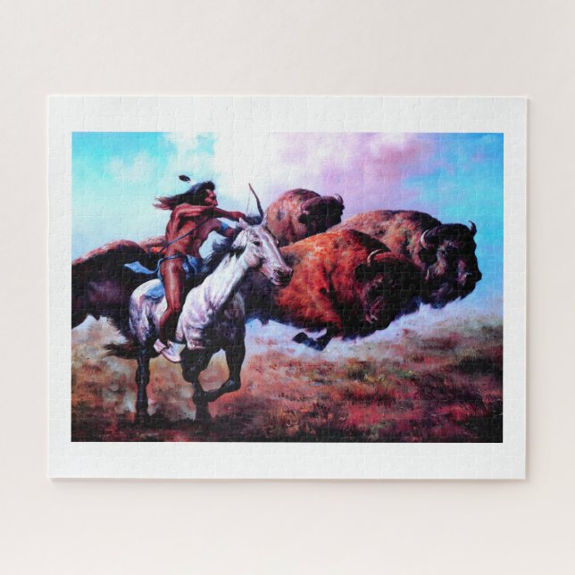 Puzzle Chasse aux Indiens rouges (Horizontal)