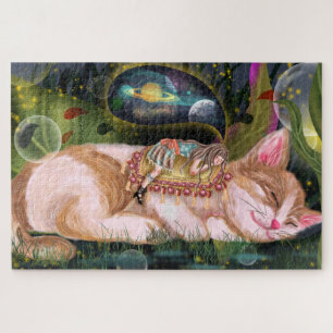 Puzzle Chat aquarelle