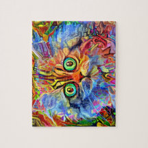 Chat arc-en-ciel aux yeux de bogue