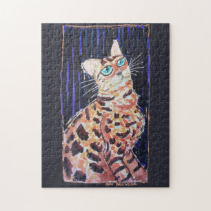 Puzzle Chat Bengal Néo-Noir