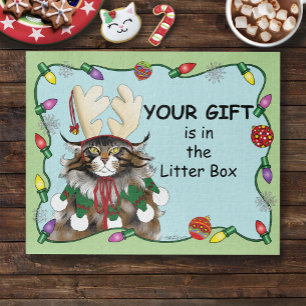 Puzzle Chat cadeau de Noël Green Funny