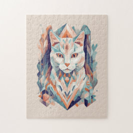 Puzzle Chat coloré esthétique mosaïque