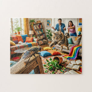 Puzzle Chat crée le chaos en poursuivant une mouche