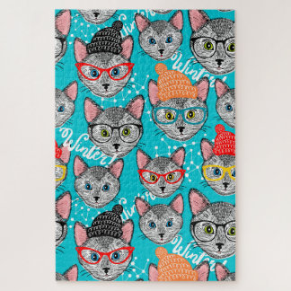 Puzzle Chat dans le casquette
