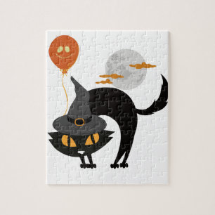 Puzzle Chat d'Halloween éffrayant