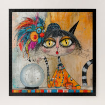 Chat diseuse de bonne aventure mystique fantaisist