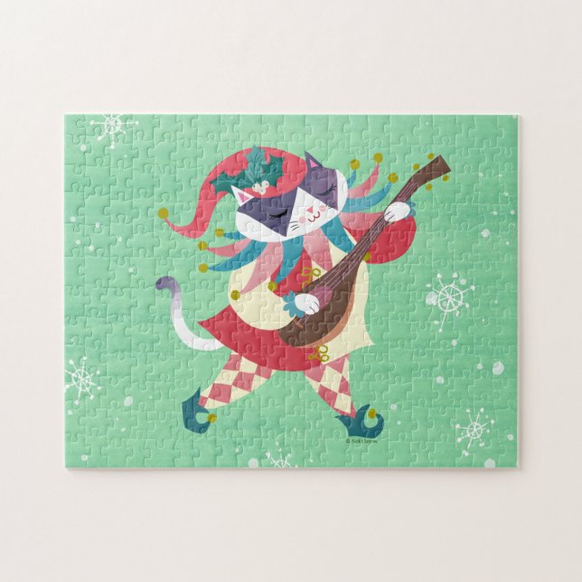 Puzzle Chat elf de Noël (Horizontal)
