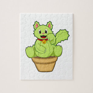 Puzzle Chat en cactus