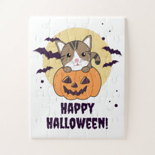 Puzzle Chat En Citrouille Chats Doux Joyeux Halloween Jig