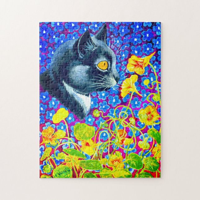 Puzzle Chat en fleurs (Vertical)