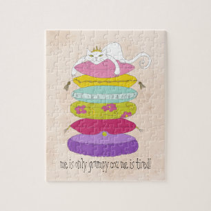 Puzzle Chat grincheux de princesse et les bandes