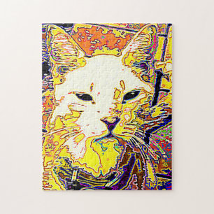 PUZZLE CHAT JAUNE LE PLUS DIFFICILE DU MONDE