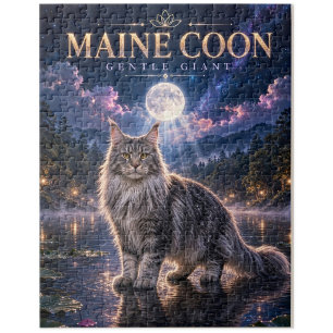 Puzzle Chat Maine Coon, Art Réalisme Cinématique
