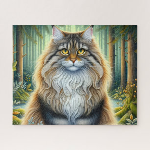 Puzzle Chat Maine Coon de forêt