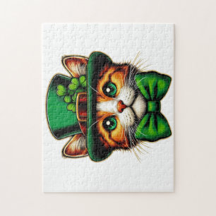 Puzzle Chat mignon/chaton Saint Patrick's Day