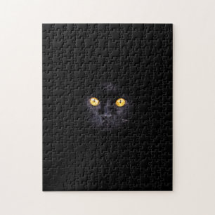 Puzzle Chat noir Arrière - plan solide animal animal ani