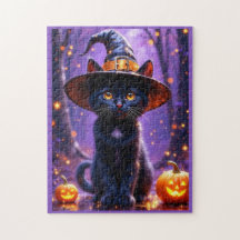 Chat noir de cuisine d'Halloween