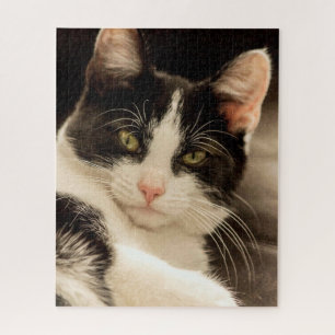 Puzzle Chat noir et blanc relaxant