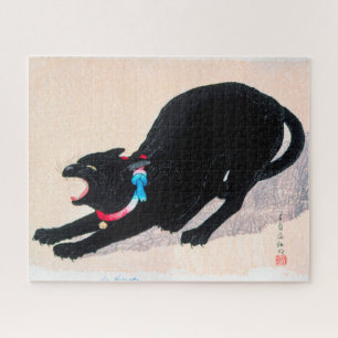 Puzzle Chat noir Hissing Fine Art par Hiroaki Takahashi