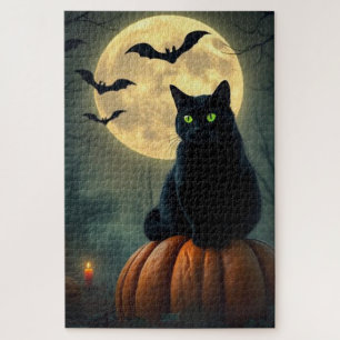 Puzzle Chat Noir Mystique Lumineux – Magie d'Hallo