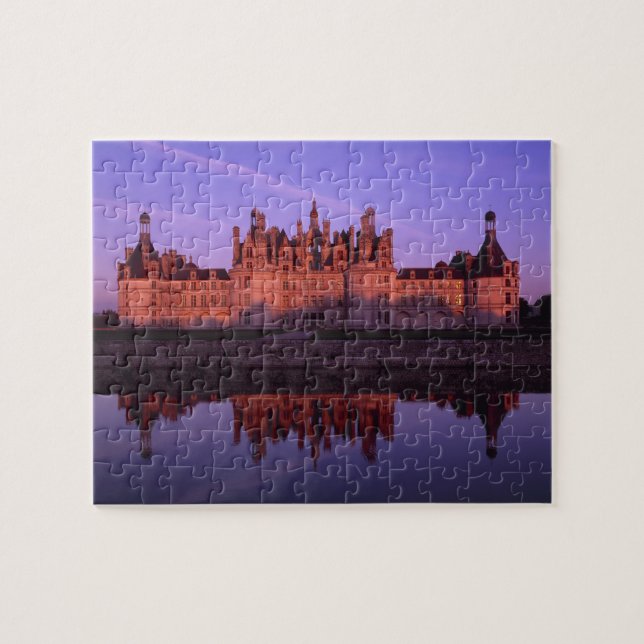 Puzzle Château Chambord au coucher du soleil, vallée de l (Horizontal)