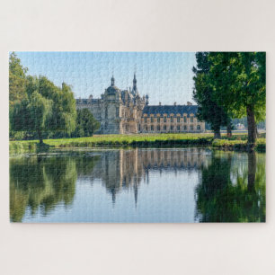 Puzzle Chateau de Chantilly and reflection in a pond