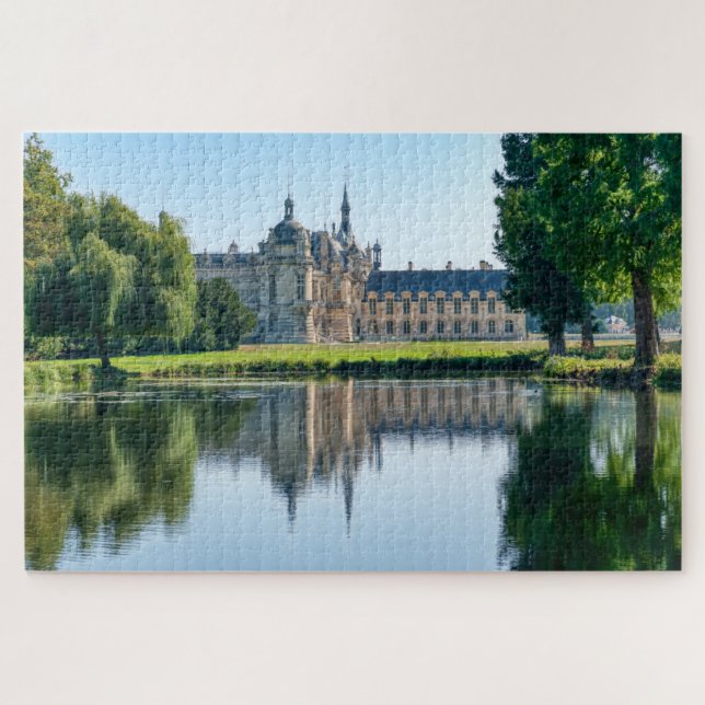 Puzzle Château de Chantilly et réflexion dans un étang (Horizontal)
