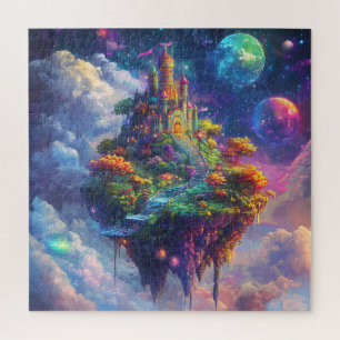 Puzzle Château de Conte de Fées Magique & Île Flottante