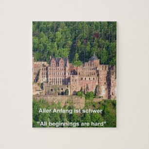 Puzzle Château de Heidelberg En allemand & dicton alleman