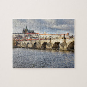 Puzzle Château de Prague et photo de souvenir de pont de