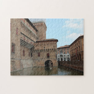 Puzzle Château et reflets dans les douves - photographie