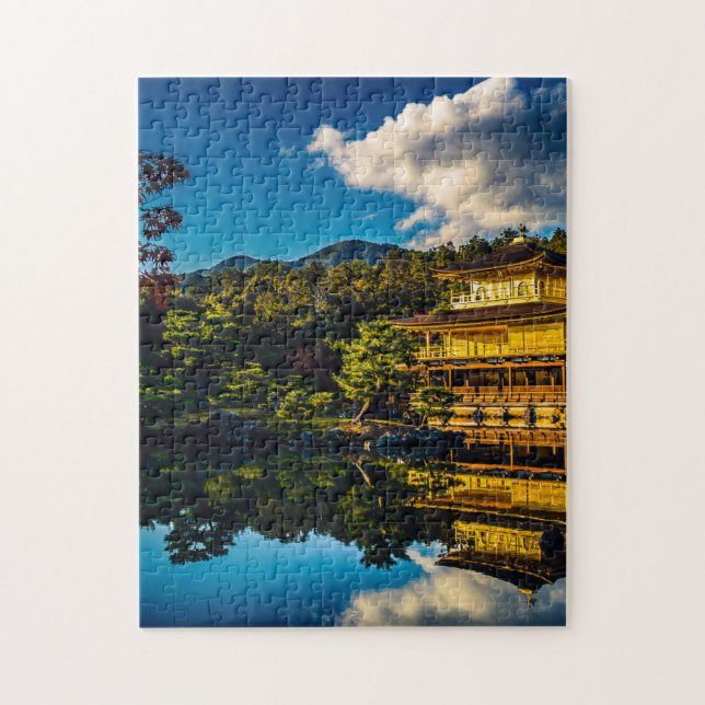 Puzzle Château japonais de Geisha avec réflexion (Vertical)