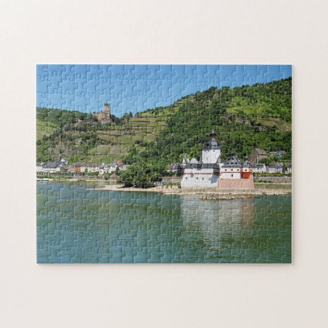 Puzzle Château pierre de comte de Palatinat avec des Kaub (Horizontal)