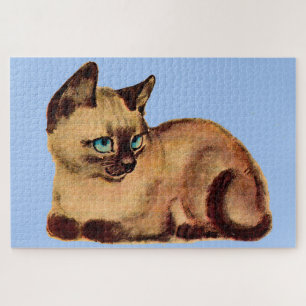 Puzzle chaton siamois adorable