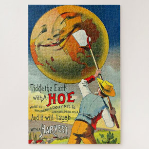 Puzzle Chatouiller la Terre - Carte de commerce victorien