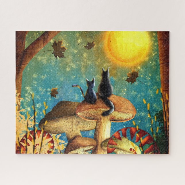 Puzzle Chats champignons  (Horizontal)