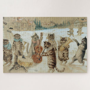 Puzzle Chats chantent un noël par Louis Wain
