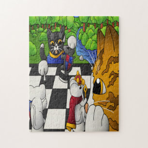 Puzzle Chats d'échecs dans le parc