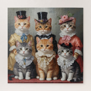 Puzzle Chats élégants victoriens