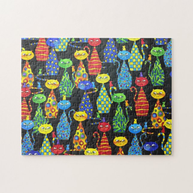 Puzzle Chats et souris colorés (Horizontal)