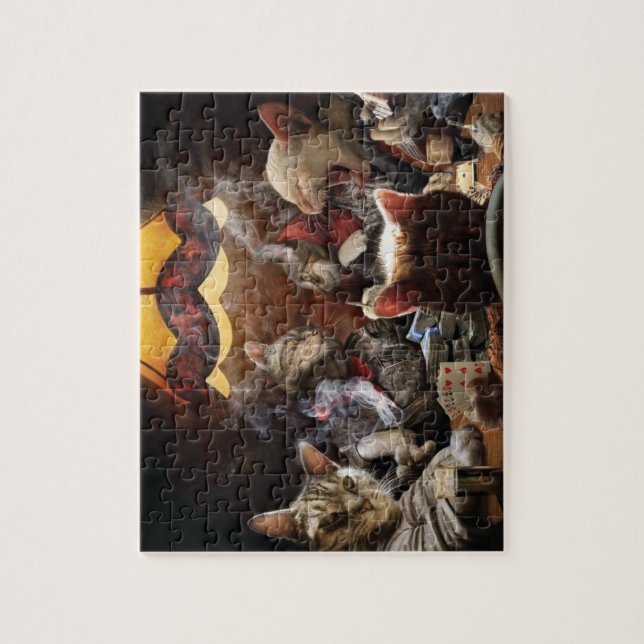 Puzzle Chats jouant au poker (Vertical)