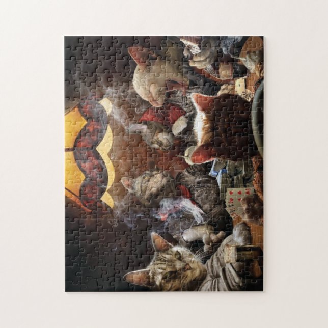 Puzzle Chats jouant au poker (Vertical)