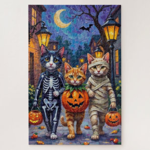 Puzzle Chats Smokings faisant Trick-or-Treat dans un cost