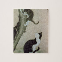 Chats, XVIIème siècle (encre sur la soie)