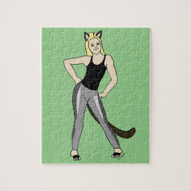 Puzzle chatte fille   (Vertical)