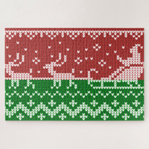Puzzle Chaudron moche Le Père Noël traîne et rennes